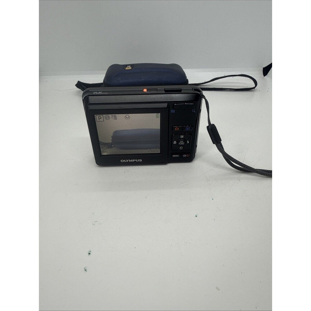 Olympus FE-25 10MP Digital Camera Black with Olympus 4GB Memory Card &Case Works - Picture 7 of 9